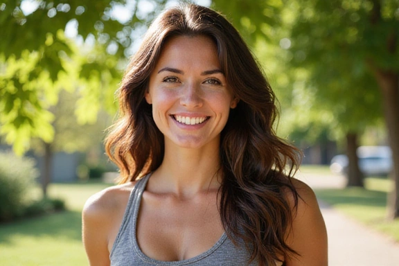 Confident, healthy person smiling